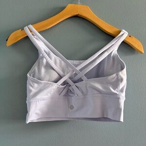 Lululemon Long Line Sheer Lilac Energy Bra
